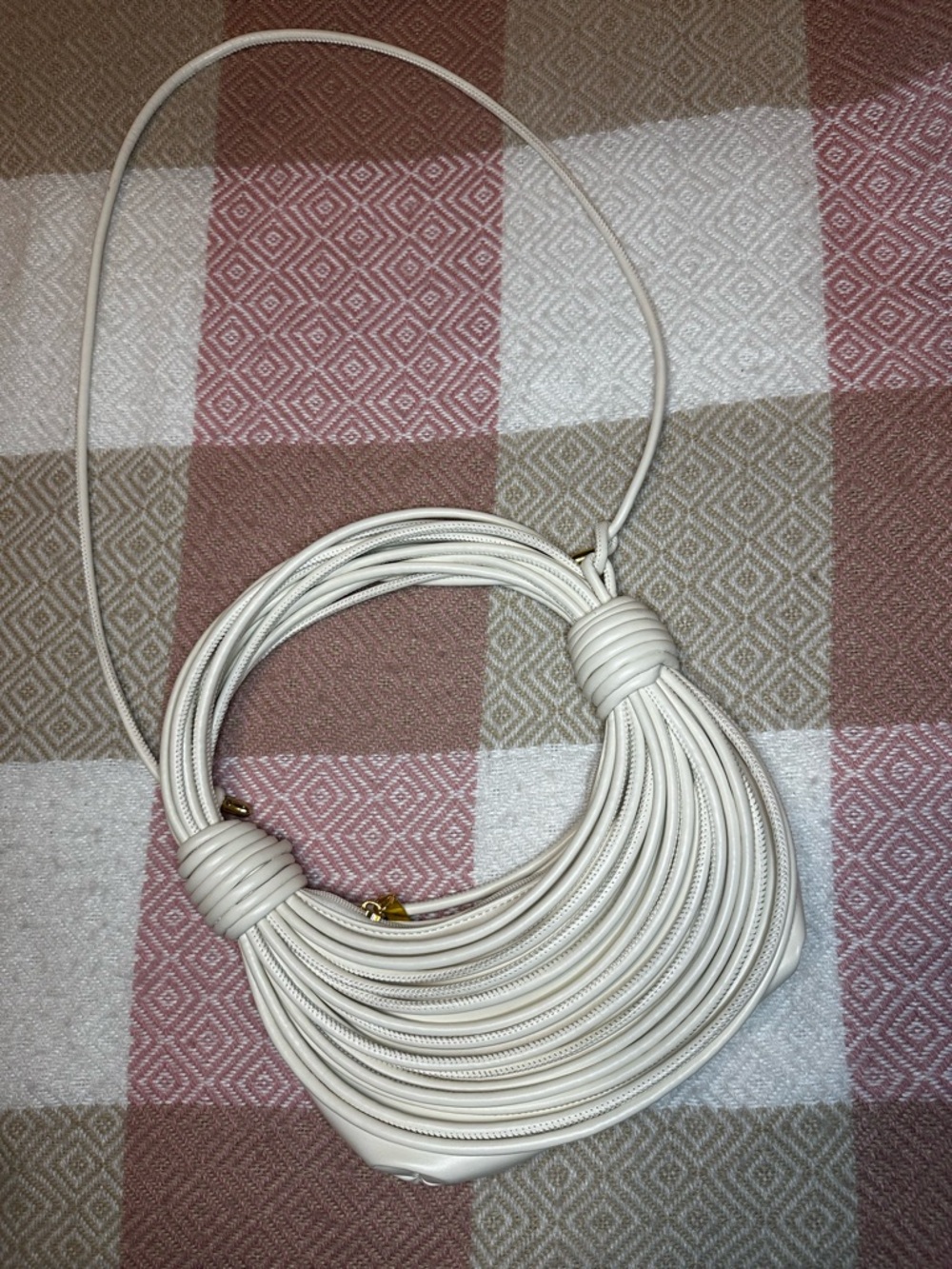 White Multi-Strand Statement Purse